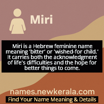 Miri Name Meaning and Origin