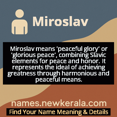 Miroslav Name Meaning and Origin