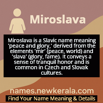 Miroslava Name Meaning and Origin