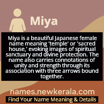 Miya Name Meaning and Origin