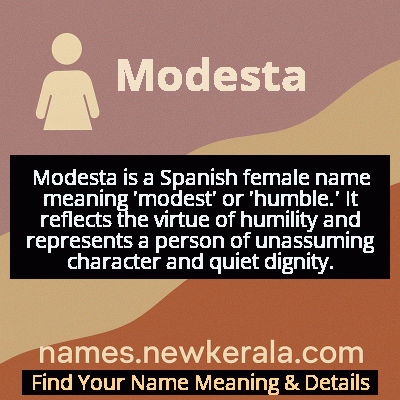 Modesta Name Meaning and Origin