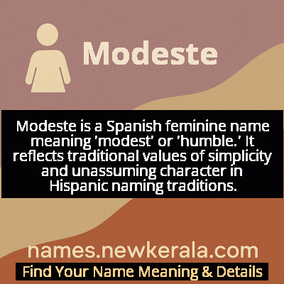 Modeste Name Meaning and Origin