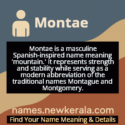 Montae Name Meaning and Origin