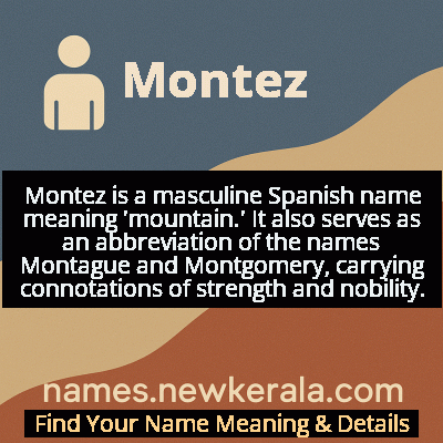 Montez Name Meaning and Origin