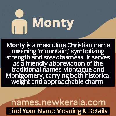 Monty Name Meaning and Origin