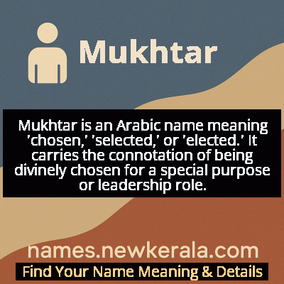 Mukhtar Name Meaning and Origin