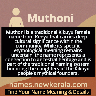 Muthoni Name Meaning and Origin