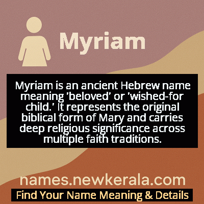 Myriam Name Meaning and Origin