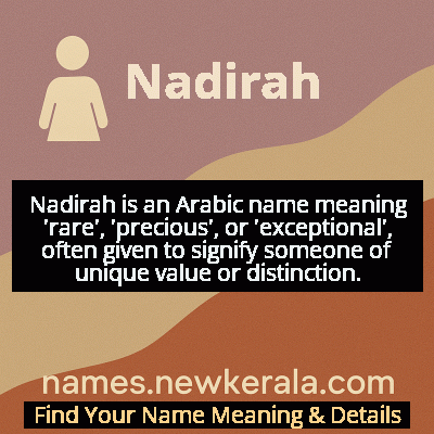 Nadirah Name Meaning and Origin