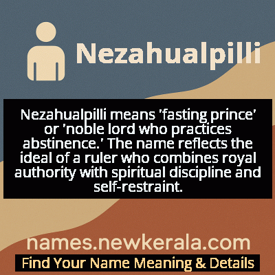 Nezahualpilli Name Meaning and Origin