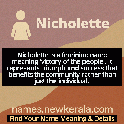Nicholette Name Meaning and Origin