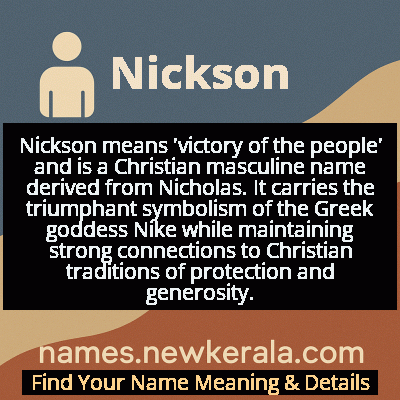 Nickson Name Meaning and Origin