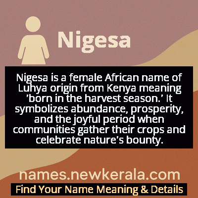 Nigesa Name Meaning and Origin