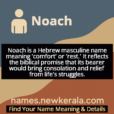 Noach Name Meaning and Origin