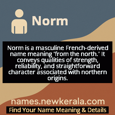 Norm Name Meaning and Origin