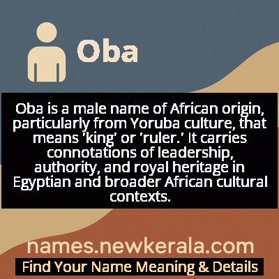 Oba Name Meaning and Origin