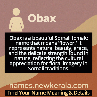 Obax Name Meaning and Origin
