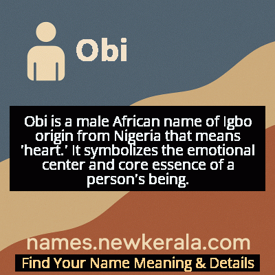Obi Name Meaning and Origin