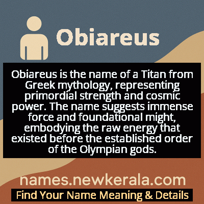 Obiareus Name Meaning and Origin