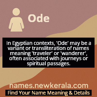 Ode Name Meaning and Origin