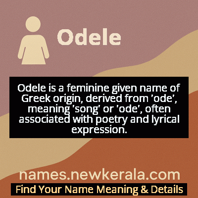 Odele Name Meaning and Origin