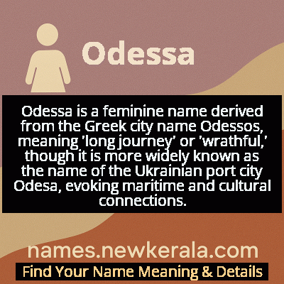 Odessa Name Meaning and Origin