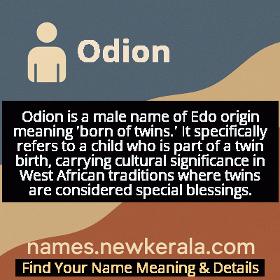 Odion Name Meaning and Origin