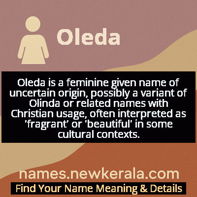 Oleda Name Meaning and Origin