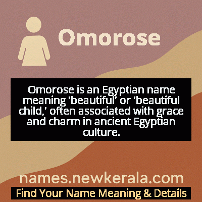 Omorose Name Meaning and Origin