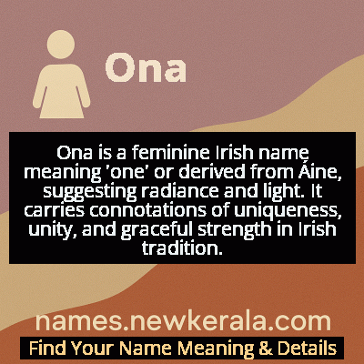 Ona Name Meaning and Origin