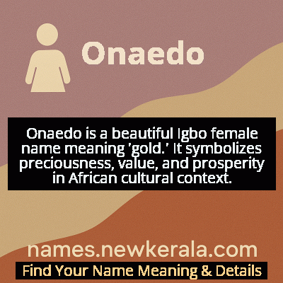 Onaedo Name Meaning and Origin