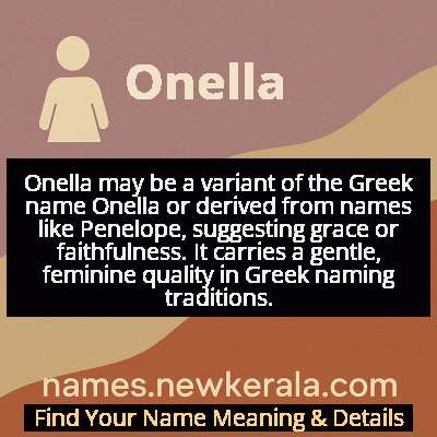 Onella Name Meaning and Origin