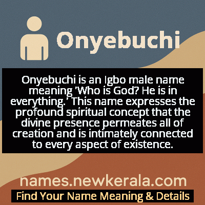 Onyebuchi Name Meaning and Origin
