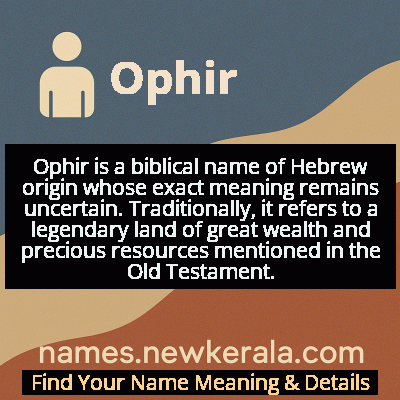 Ophir Name Meaning and Origin