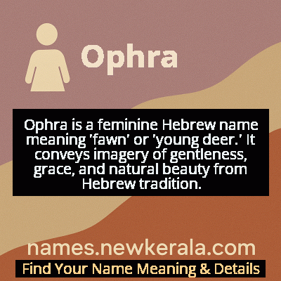 Ophra Name Meaning and Origin