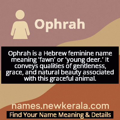 Ophrah Name Meaning and Origin