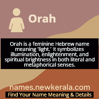 Orah Name Meaning and Origin