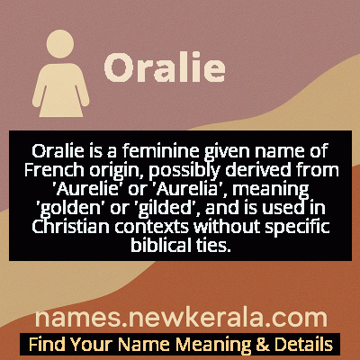 Oralie Name Meaning and Origin