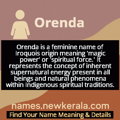 Orenda Name Meaning and Origin