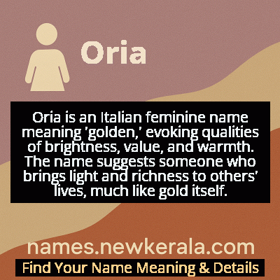 Oria Name Meaning and Origin
