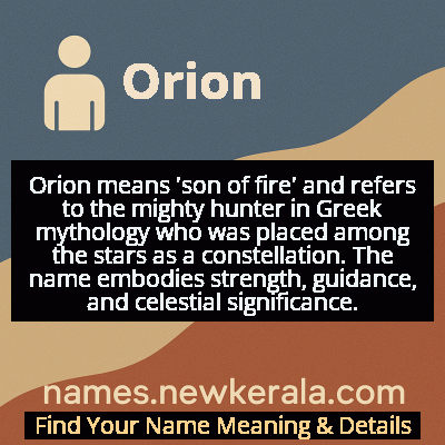 Orion Name Meaning and Origin