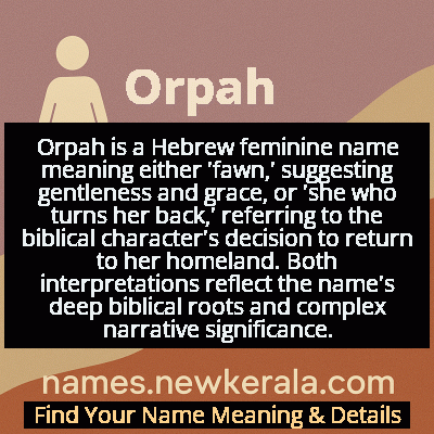 Orpah Name Meaning and Origin