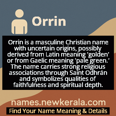 Orrin Name Meaning and Origin