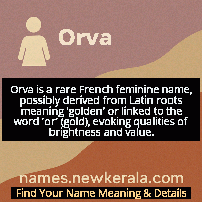 Orva Name Meaning and Origin