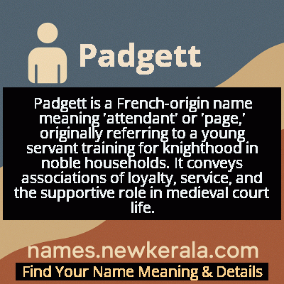 Padgett Name Meaning and Origin