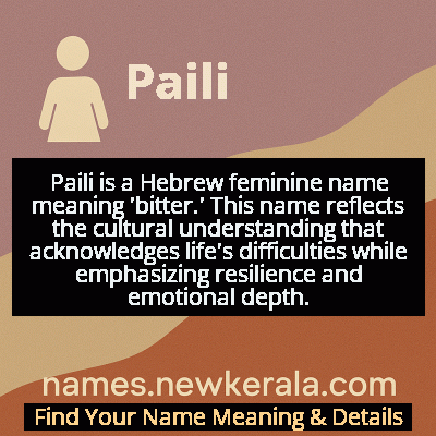 Paili Name Meaning and Origin