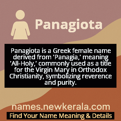 Panagiota Name Meaning and Origin