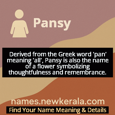 Pansy Name Meaning and Origin