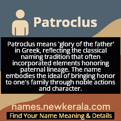 Patroclus Name Meaning and Origin