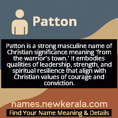 Patton Name Meaning and Origin